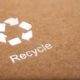 recycle logo on cardboard pacakging