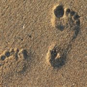 footprints in sand