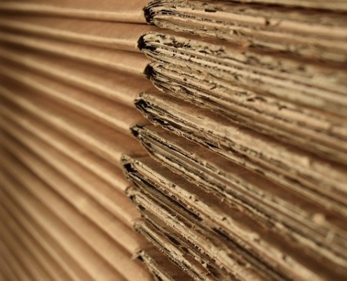Stack of corrugated cardboard