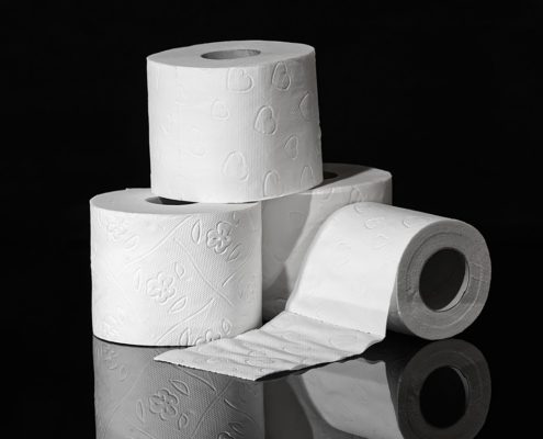 toilet-rolls-on-black-background