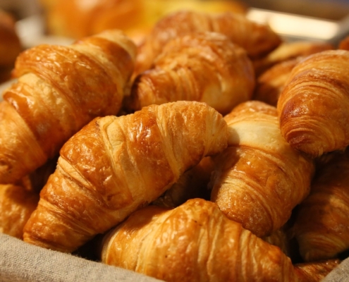 stack of loose croissants